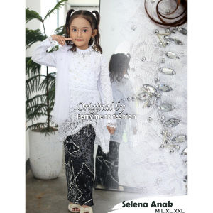 Kebaya Anak Usia 5 10 tahun Kebaya Anak Pesta Wisuda TK Paud Brukat Payet Selena Cantik Lucu Viral