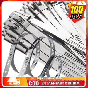 【Ready stokstok】100PCS Kabel Ties Stainless Steel Cable Ties Kabel Tis Besi SS304/Cable Ties ikat besi Kabel Tis Steel Metal Tie lock / Klem Pengikat Pipa Knalpot