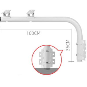 Heavy Duty Surveillance Mount 100cm Long Pole with 2 Mounts for CCTV Security Surveillance System