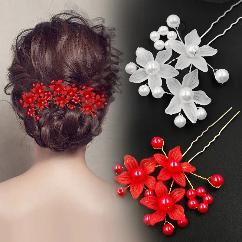 Elegant Flower Hair pins Wedding Headpiece for Bridal Hair Styling