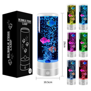 USB Colorful Bubble Fish LED Light Bedroom Atmosphere Jellyfish LED Night Light Home Office Game Room Table Gift Interior Decoration Jewelry Colorful