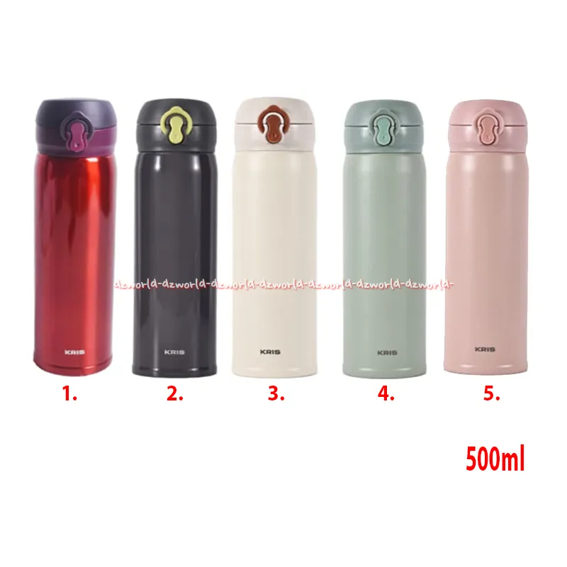 Kris 500ml Flask Shiny Red Vacuum Insulated Tumbler Botol Minum - Main Image