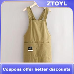 【ZTOYL】 Cooking Kitchen Aprons Breathable Wear Resistant Adult Waist Aprons Anti Fouling Soft Restaurant Work Clothes Home