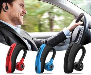 Hot Sale V9 Business Bluetooth Headphone with Mic For Smart Phone Voice Control Wireless Handsfree Bluetooth Headset for Drive Noise Cancelling Black