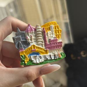 1pc Resin Refrigerator Magnet Travel Themed Scenic Spots and Landmarks IndiaRomaniaNice Blue CoastChinaJordanAustraliaItaly Souvenir for Home Office Decor