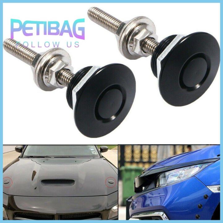 PETIBAG 2/4pcs Aluminum Black Body Kit Latch Clip Push Button Quick