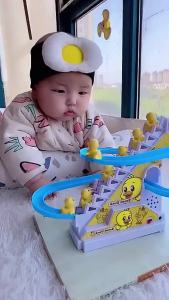 Duck Climbing Stairs Track Toy Baby Interactive Toy Electronic Educational Music Toys for Kids