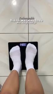 Smart Body Fat Scale Bluetooth BMI Weight Tracking HD Tempered Glass TypeC Rechargeable Black White