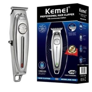 KEMEI KM-1949 Body Full Metal Trimmer Alat Mesin Cukur Rambut KM 1949 COD Bayar Ditempat