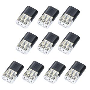 Pack of 10 Three Pin Terminals Connectors with Lock for Safe and Easy Installation Designs in Industrial