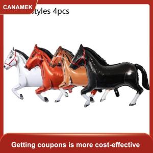 【CANAMEK】 Ngựa Hình Nhôm Phim Bóng Sinh Nhật Trang Trí Ngựa Bóng Cưỡi Ngựa Trang Trí Tổ Chức Sự Kiện Đảng Trang Trí