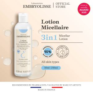 Embryolisse Lotion Micellaire 250ml – Micellar Lotion + Cleansing + Makeup Remover + Micellar Remover + Soothing Cleansing + Pembersih Wajah dan Makeup Tanpa Bilas - Rekomendasi MUA dan Artist Hollywood - 1x