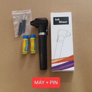 Máy đánh mực phun xăm có sẵn 2 pin tiểu và tặng kèm 5 đầu khuấy giá rẻ đủ màu sắc