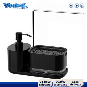 【Fast delivery】 Manual Push Soap Boxsoap Dispenser with Towel Rack for Kitchen Sink
