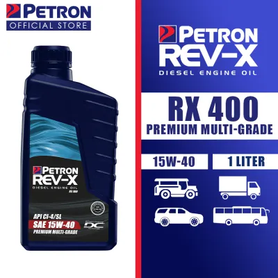 PETRON REV-X RX400 PREMIUM MULTI-GRADE (TREKKER) DIESEL ENGINE OIL SAE 15W-40 (1 Liter)