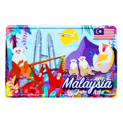 I Love Kuala Lumpur Malaysia Twin Tower KLCC Putrajaya Souvenir Metal Fridge Magnet Deco Collectible Gift Cenderahati