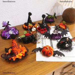 [COD] SweetBabiese Vui Halloween Phụ Kiện Tóc Cô Gái Dễ Thương Phù Thủy Hat Kẹp Tóc Bí Ngô Bat Trang Trí Nội Thất Clip Tóc Cho Trẻ Em Đảng Dress up Mũ Nón