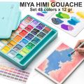 Miya Himi GOUACHE Paint set TWIN 36 / 48 colors x 12gr. 