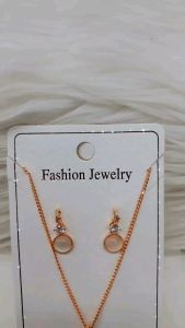 Kalung Xuping Set+Anting Tusuk Dewasa Model Korea Terbaru Elegan Dilapisi Emas 18k