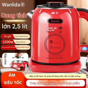 Ấm đun nước siêu tốc inox giữ nhiệt chất lượng cao 25 lít 1500w đun nước sôi nhanh bền đẹp