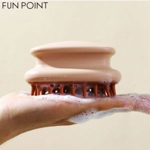 FUNPOINT Scalp Health Massage Shampoo Brush Silicone Adult Cleaning Bath Shampoo Comb Brush Meridian Brush