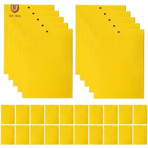 30/50/100 ชิ้นผลไม้ Fly กับดักสองด้าน 8x6/8x4 นิ้ว Sticky gnat กับดัก Killer Gnat Killer สำหรับพืชบินแมลง[Ueb Shop]