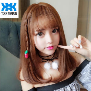TSE วิกผมยาวตรงยาวประบ่าวิกผมลอนลอนใหญ่ฟูน่ารัก 45 ซม. SW52