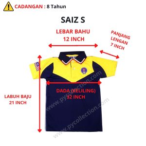 T-Shirt Kadet Pengakap Microfibre Lengan Pendek (Cotton) / Tshirt Kadet Scout Microfibre Short Sleeve - 016SS