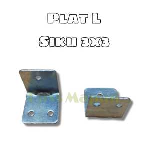 6PCS Plat L Siku Lemari Rak 3x3