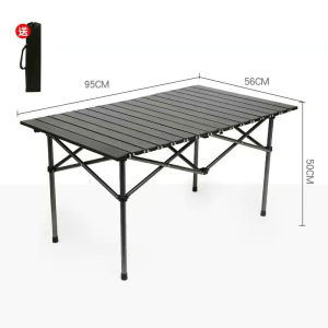 Folding Camping Table Barbecue Picnic Outdoor Portable Aluminum Alloy Egg Roll Table Portable Multi-Function Ultralight Mini Picnic Table Picnic Outdoor Furniture