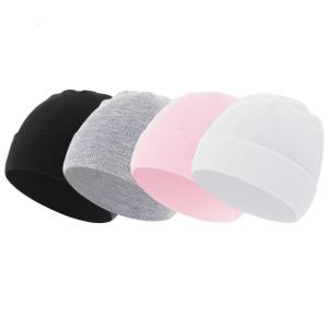 Set of 4 Baby Knit Hats Newborn Baby Caps Soft Hat Provide Warmth & Comfort for Infants Suitable for Home or Outdoor Use