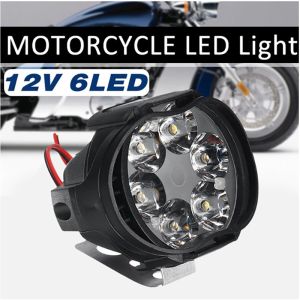 [100% Terang] 1Pcs Lampu Tembak Sorot Led Spion Motor Work Light Cree 6 Mata 6 Watt 12v Lampu Motor