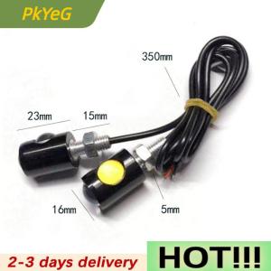 PkYeG Creative Motorcycle Signal Lamp License Plate Light LED Bulb Eye Shape Turn Indicator Super Bright Easy Installation