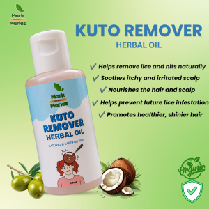 Mark and Marias Herbal Kuto Remover 60ml Head Lice and Nits Hair Care Solution for Kids and Adults Natural Herbal Hair Treatment Gentle Scalp Care Easy-to-Apply Formula Daily Hair Hygiene Suitable for All Hair Types Premium Quality Travel Friendly