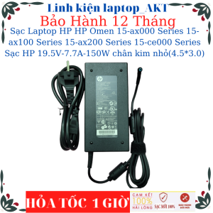 Sạc Laptop HP HP Omen 15-ax000 Series 15-ax100 Series 15-ax200 Series 15-ce000 Series Sạc HP 19.5V-7.7A-150W chân kim nhỏ(4.5*3.0)