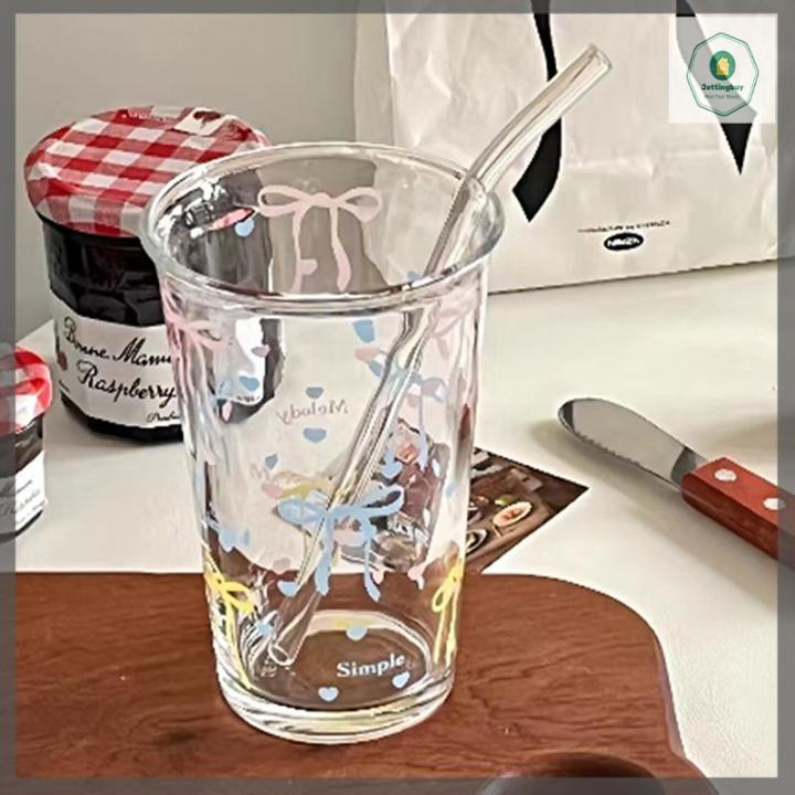 【Jettingbuy】 🔥🔥🔥 Hot Sale Cốc thủy tinh dễ thương cốc nước hoạt hình ...