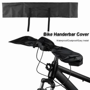 MKEB Black Bike Handlebar Protector Waterproof Nylon Protective Cover High Quality Easy Install Bike Handlebar Cover Bike Riding