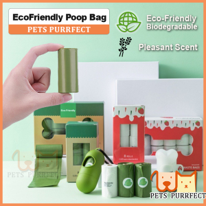 Purrfect Pets Pet Garbage Bag Eco Friendly Biodegradable Dog Poop Bags Cat Litter Toilet Bag Kucing Disposal Refil Rolls