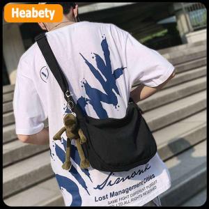 【2-3 ngày giao hàng】 Canvas Crossbody Bag Large Capacity Hip-Hop Street Style For Both Men And Women