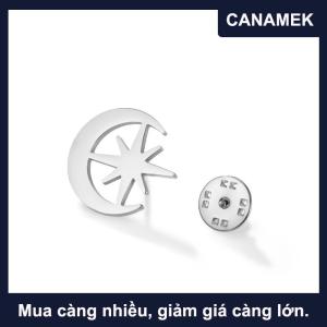 【CANAMEK】 Thép Không Gỉ Phụ Nữ Cô Gái Trâm Mặt Trời Mặt Trăng Sao Huy Hiệu Pin Thanh Lịch Và Bền Thời Trang Phụ Kiện Cho Văn Phòng Hàng Ngày Mặc