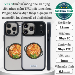 Ốp Lưng Điện Thoại Han icase Cho iPhone 12/13/14/15/16/17 Độc Quyền Chống Sốc Chống Ố Vàng Lẩu Thái