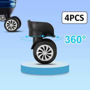 4pcs/set Wheels Dimensions 10.2*6.5cm/4*2.55inch Trolley Wheels Travel Luggage Wheel Replacement Casters Swivel Mute Dual Roller Wheels for Travelling Bag Travel Suitcase