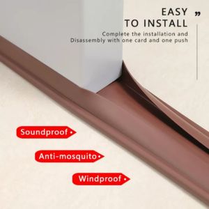 Door Bottom Sealing Strip Under Door Draft Stopper Sound Proof Noise Reduction
