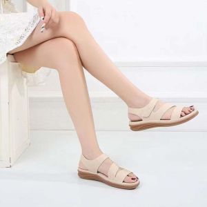 AnTas Super ใหม่ รองเท้าแตะส้นแบนของผู้หญิง รองเท้าแตะผู้หญิงสีทึบ รองเท้าแตะนุ่มสบาย รองเท้าแตะชายหาดกันลื่นและทนต่อการสึกหรอ