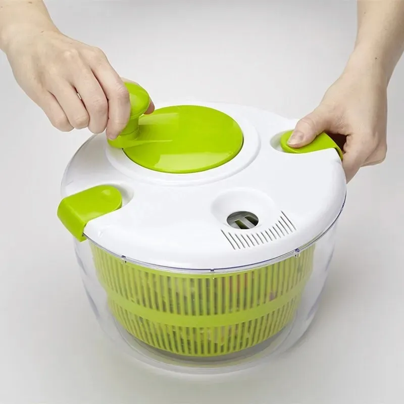 OVOS Salad Spinner Large 5 Quarts Fruits and Vegetables Dryer