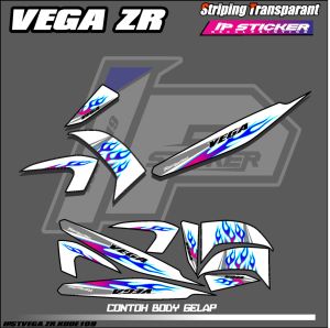 VEGA ZR(COD) STIKER STRIPING MOTOR YAMAHA VEGA ZR- STIKER LIST GRAFIK SIMPLE WARNA VARIASI DESAIN RACING HOLOGRAM DAN TRANSPARAN BISA COD IP.KODE-109