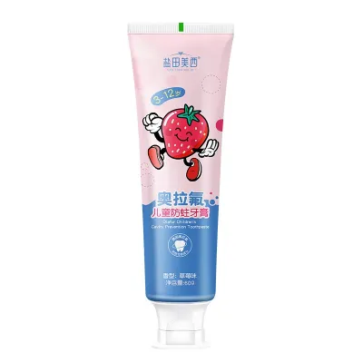 Kid Toothpaste and Toothbrush for Childern Strawberry Orange Flavors Toothpaste for for Ages 3 up