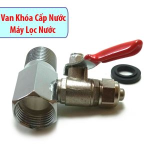 Van Khóa Cấp Nước đầu vào cho máy lọc nước RONano máy Lọc nóng lạnh - Vào Ren 21 - ống 10mm