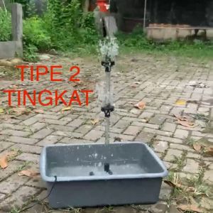 PAKET POMPA AIR MANCUR TIPE 2 TINGKAT kolam ikan mini taman