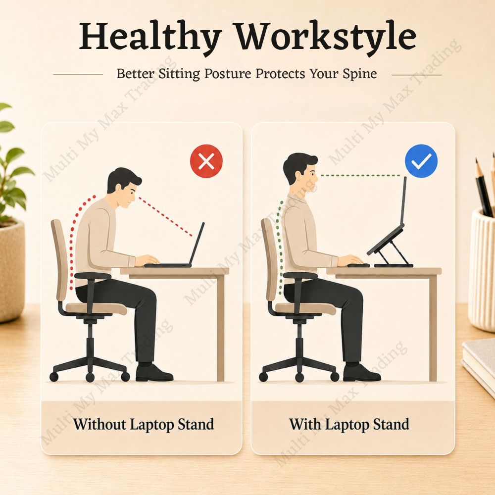 Adjustable Portable Laptop Stand Non-slip Ventilated Holder_voghion.com